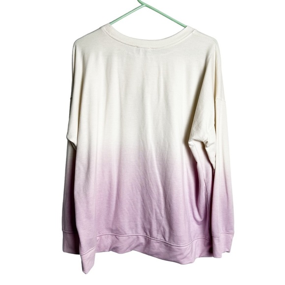 Style & Co.‎ - Ombré Pink and White Crew Neck Sweatshirt - Sz. XL - Picture 2 of 4